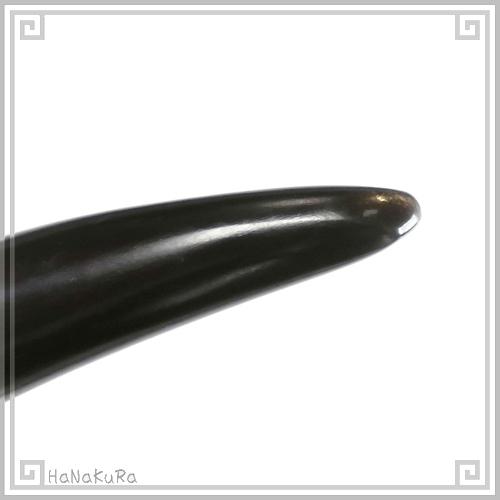 水牛の角 ツボ押し 特大24 黒水牛角 長さ21cmの画像