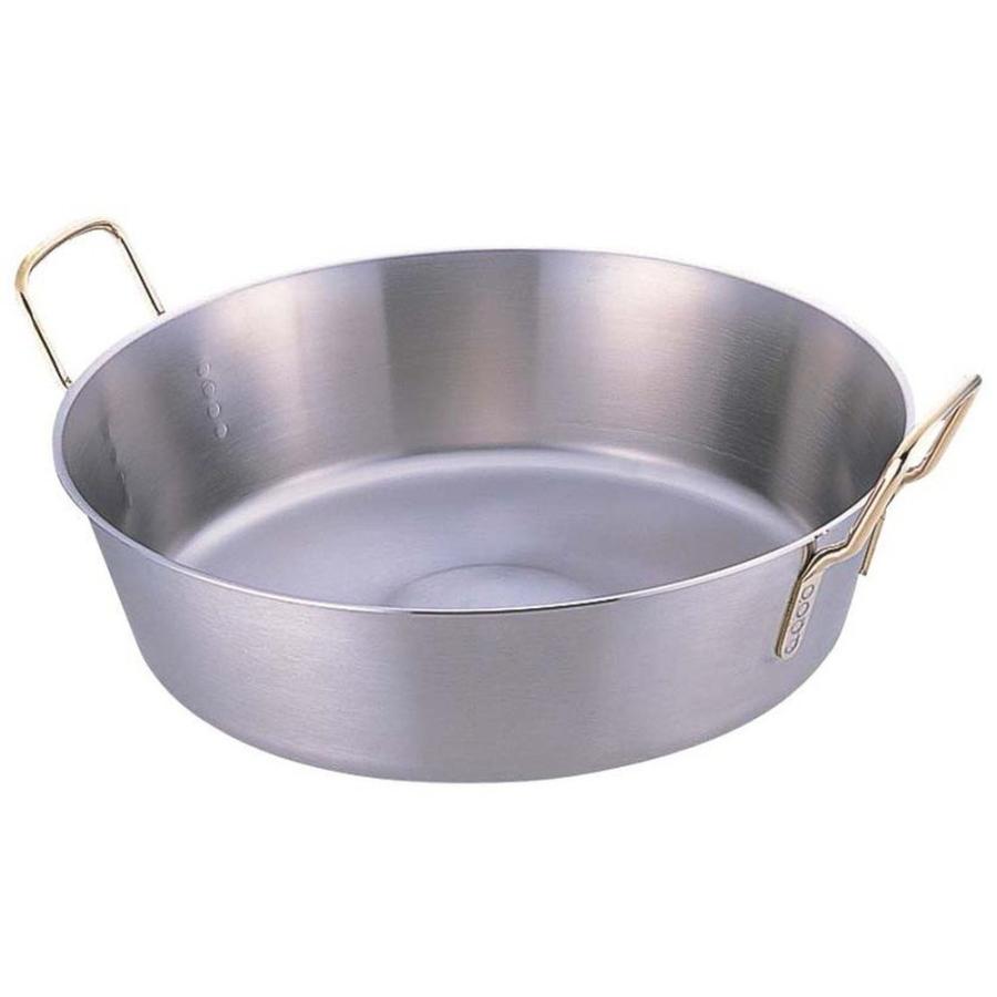 IH対応鍋 料理道具 / スーパーデンジ 揚鍋 39cm 寸法: 内径:395 x 深さ:101mm 底径:316mm 8L