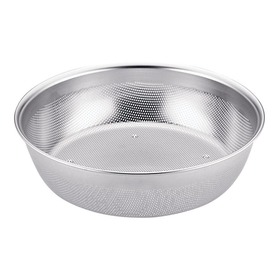 ざる 調理器具 / 18-8 HACCP浅型パンチボール 24cm 寸法: 外径:260 x 深さ:67mm