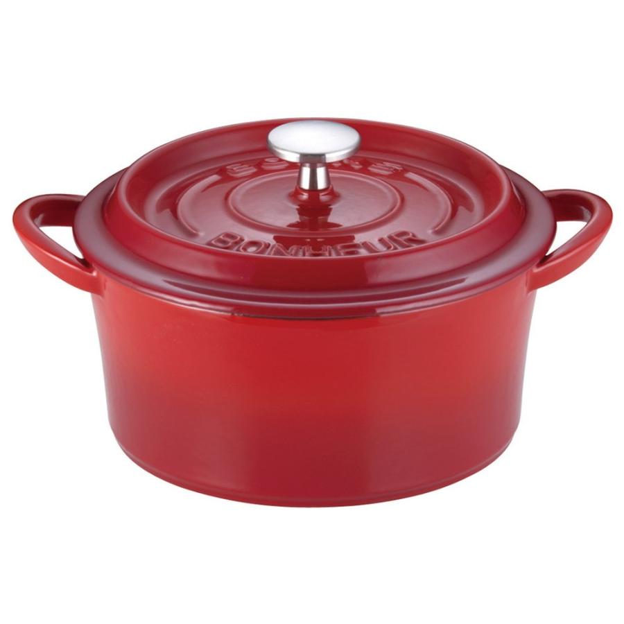 IH対応鍋 料理道具 / ボン・ボネール ココット 20cm レッド 寸法: 内径:200mm 深さ:91mm 底径:180mm 2500cc 取寄品 ボン・ボネール ココット IH対応 ブラック