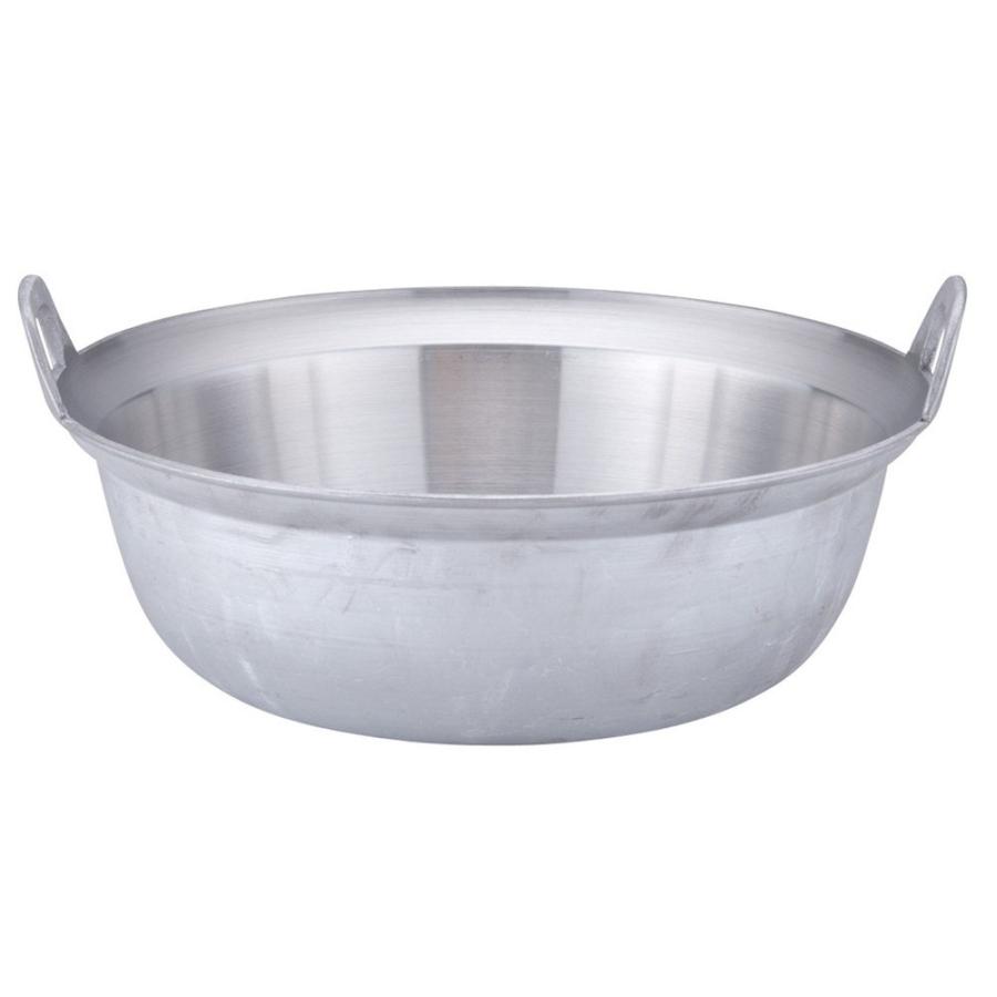 両手鍋 料理道具 / アルミイモノ円付鍋 39cm 寸法: 外径:394mm 深さ:137mm 底内寸:290mm 10.5L