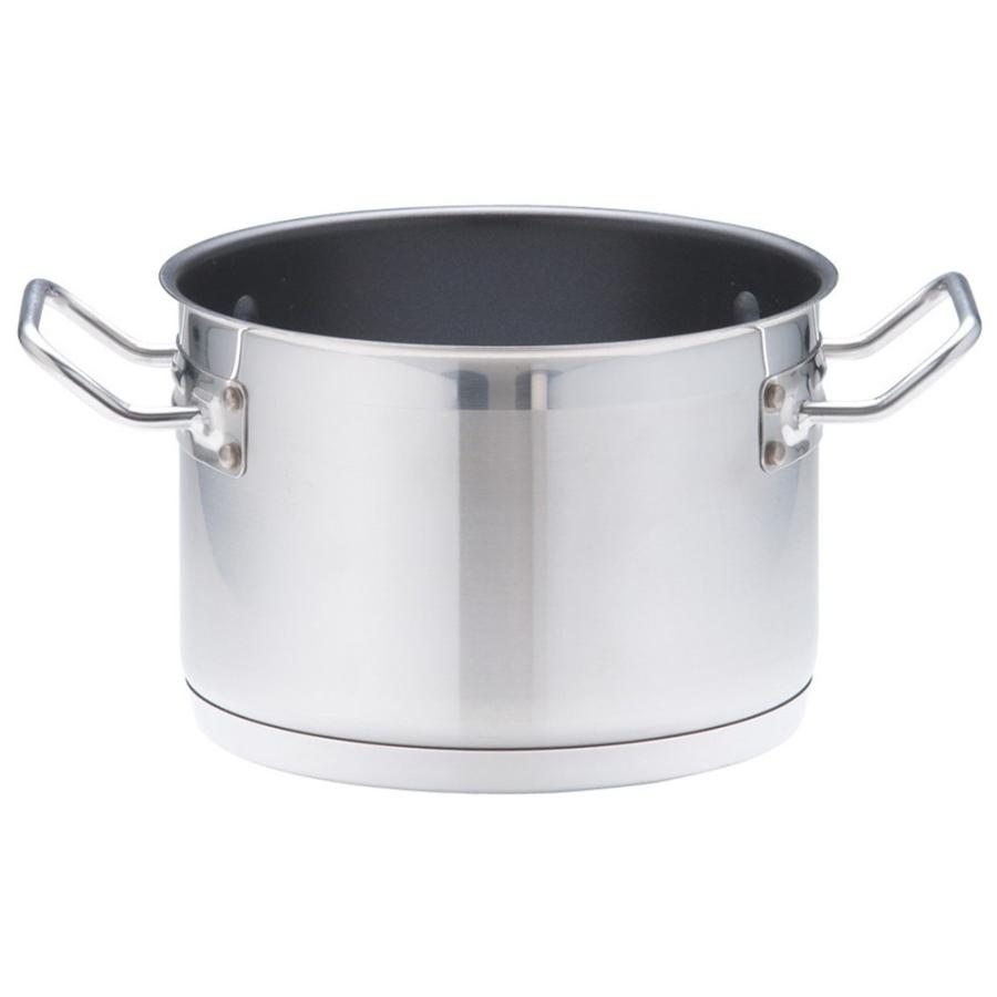 IH対応鍋 料理道具 / TKG PRO(プロ)エクスカリバー 半寸胴鍋(蓋無)20cm 寸法: 外径:215mm 深さ:135mm 底径:190mm 4.2L