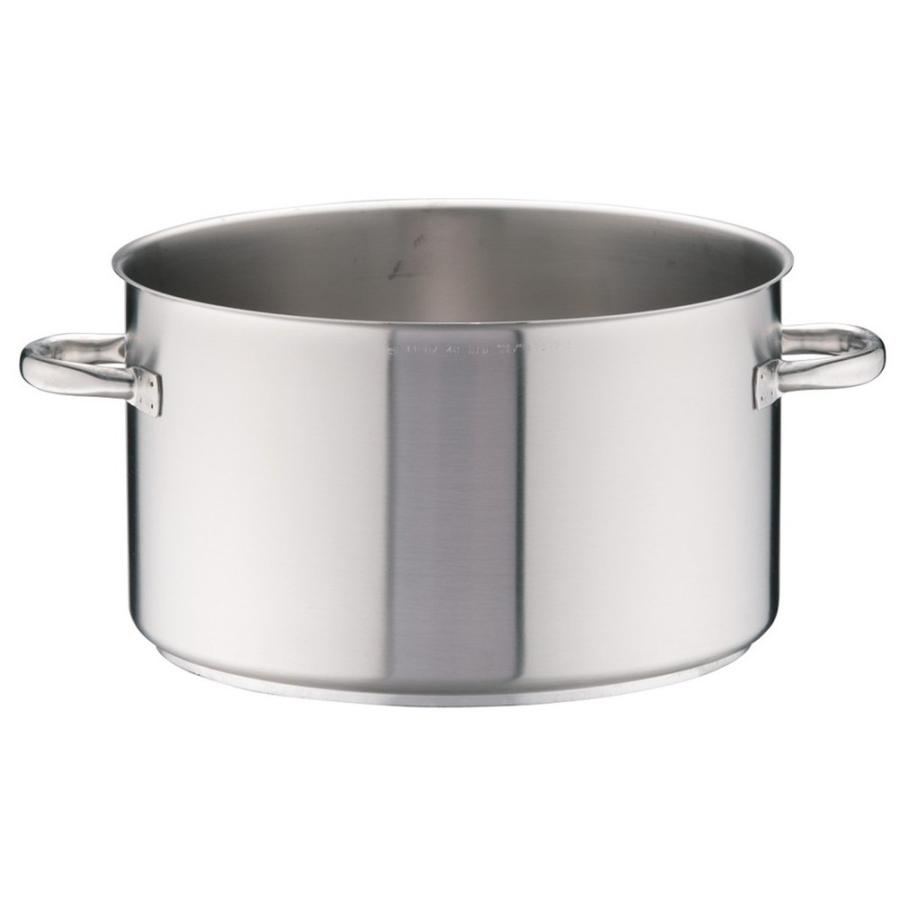 IH対応鍋 料理道具 / パデルノ 18-10半寸胴鍋 (蓋無) 1007-40 寸法: 外径:418mm 深さ:240mm 底径:370mm 30.1L
