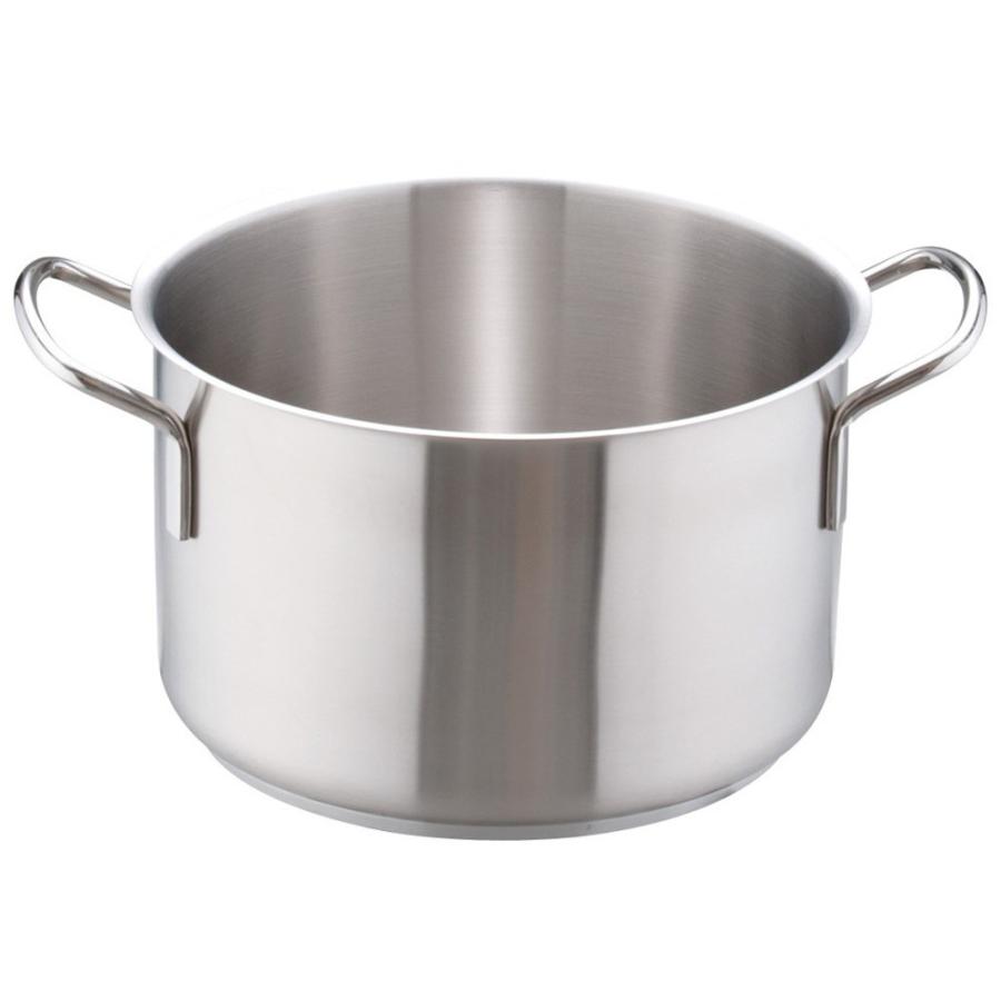 IH対応鍋 料理道具 / Murano(ムラノ) インダクション18-8半寸胴鍋 (蓋無)28cm 寸法: 外径:300mm 深さ:180mm 底径:252mm 11L