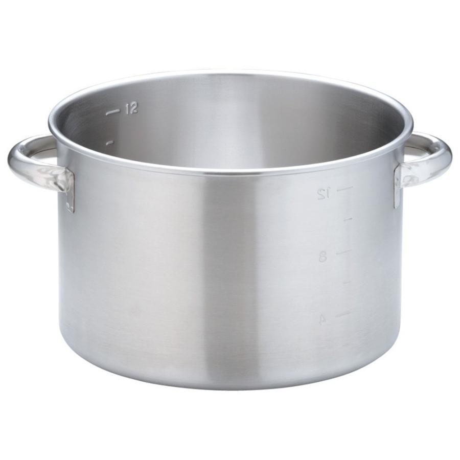 IH対応鍋 料理道具 / KO 19-0電磁対応半寸胴鍋(蓋無) 30cm 寸法: 外径:318 x H200mm 底径:281mm  13L