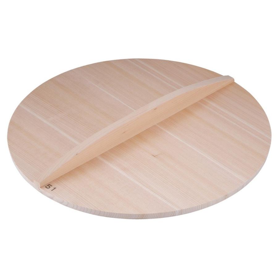 木蓋 料理道具 / 厚手サワラ木蓋 51cm用 寸法: 外径:505mm 厚さ:約15mm