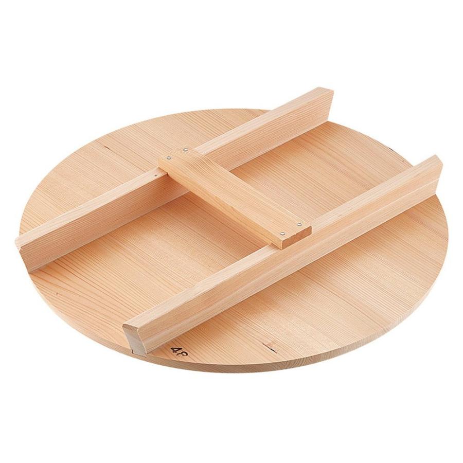 木蓋 料理道具 / 厚手サワラH型取手木蓋 48cm用 寸法: 外径:473mm 厚さ:約15mm