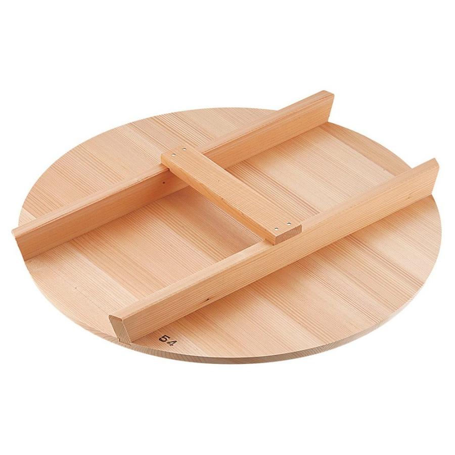 木蓋 料理道具 / 厚手サワラH型取手木蓋 54cm用 寸法: 外径:532mm 厚さ:約15mm