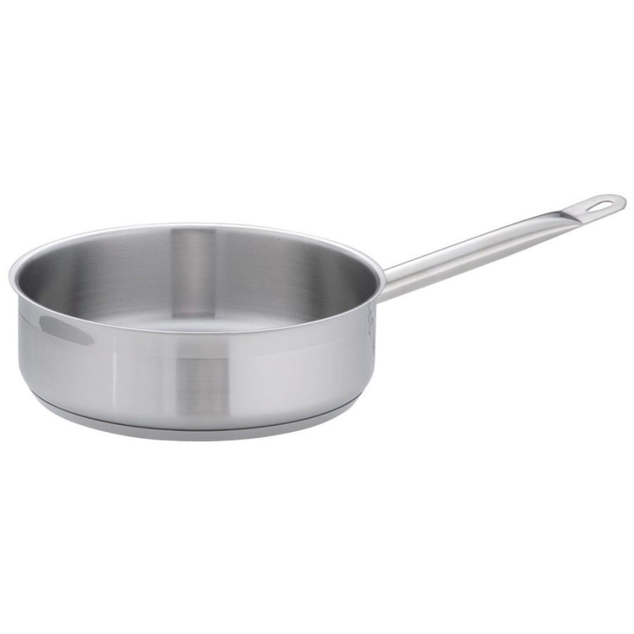 IH対応鍋 料理道具 / TKG PRO(プロ)片手浅型鍋(蓋無) 24cm 寸法: 外径:255mm 深さ:75mm 底径:223mm 3.2L