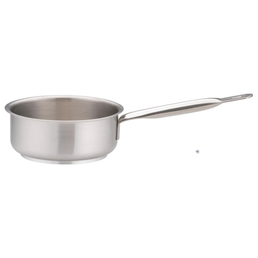 IH対応鍋 料理道具 / パデルノ 18-10片手浅型鍋 (蓋無) 1008-16 寸法: 外径:178mm 深さ:65mm 底径:128mm 1.3L