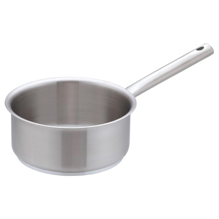 片手鍋 料理道具 / Murano(ムラノ) インダクション18-8片手浅型鍋 (蓋無)18cm 寸法: 外径:198mm 深さ:80mm 底径:163mm 2L