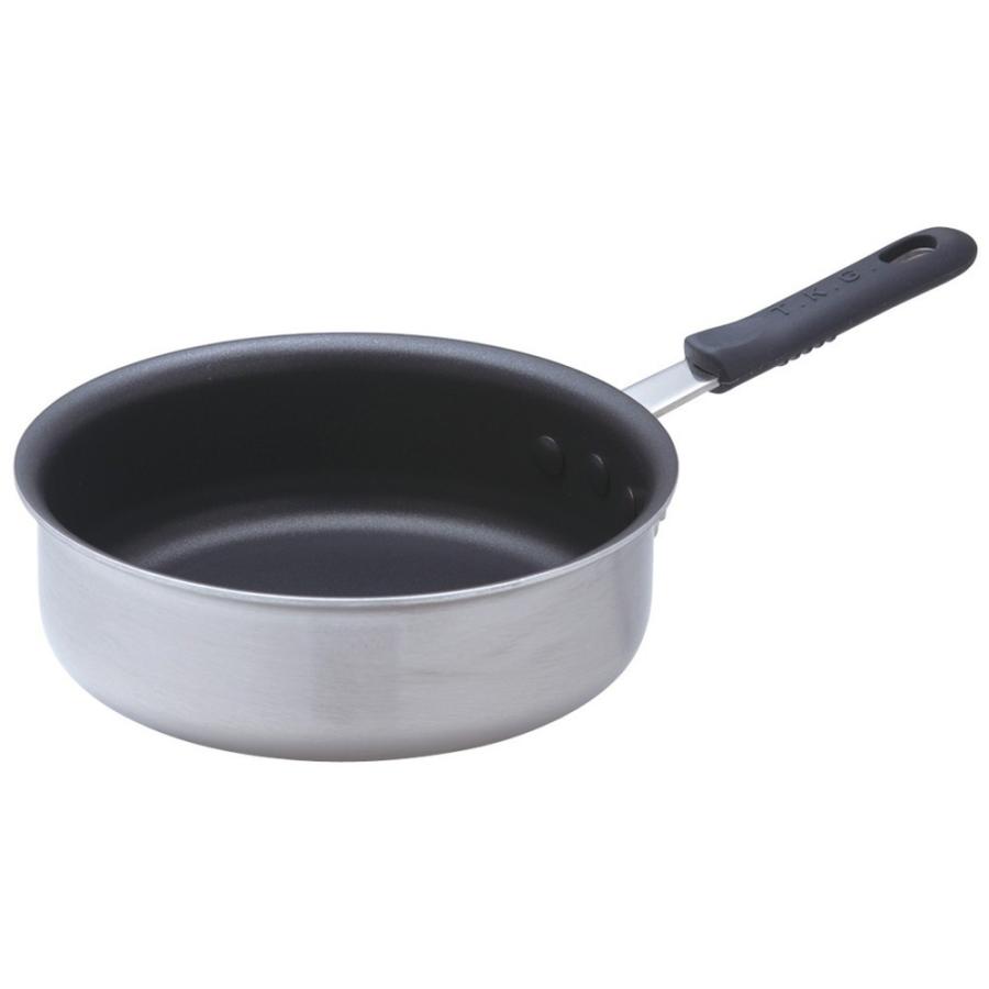 IH対応鍋 料理道具 / TKG IHセレクト 2層クラッド 浅型片手鍋 20cm 寸法: 外径:220mm 深さ:70mm 2.1L
