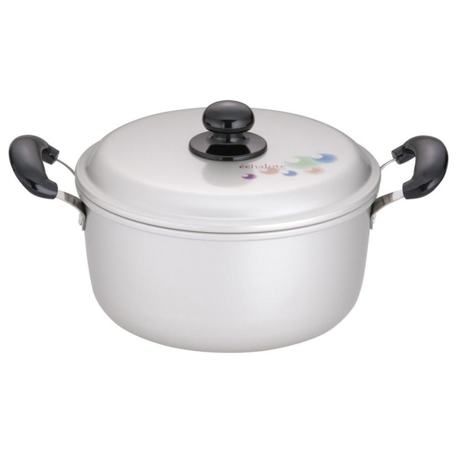 両手鍋 料理道具 / アルマイト エシャロット 両手鍋 22cm 寸法: 外径:233mm 深さ:107mm 3.9L