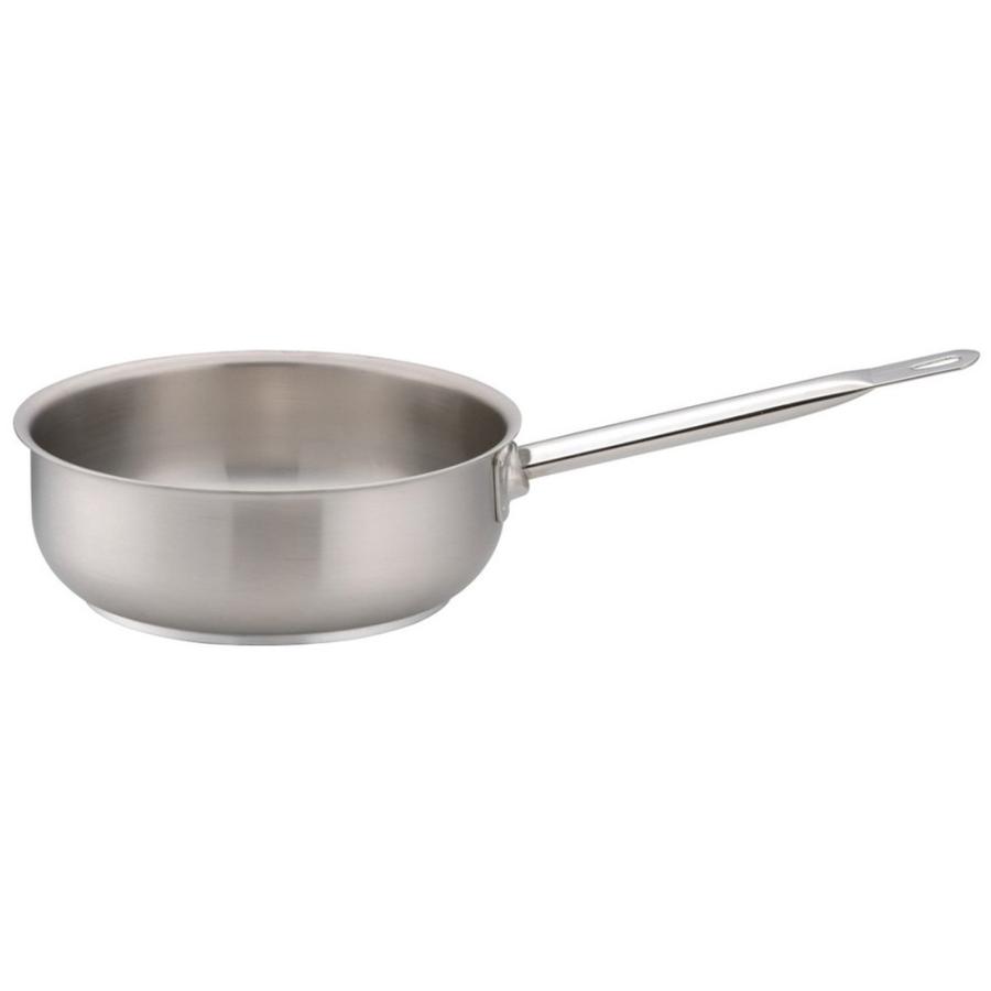 IH相応う鍋 一皿分の料理手道具 / パデルノ 18-10ソテー食麺麭(蓋無) 1113-24 大きさ: 外径:258粍 深さ:85粍 底径:188粍 3.3L 調理器具-鍋、グリル