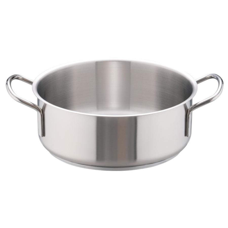 IH対応鍋 料理道具 / Murano(ムラノ) インダクション 18-8外輪鍋 (蓋無)28cm 寸法: 外径:300mm 深さ:110mm 底径:273mm 6.7L