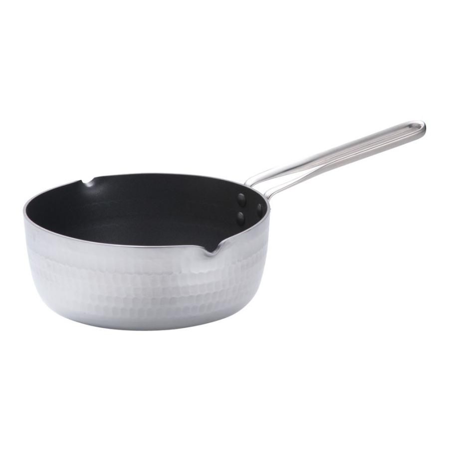 IH対応鍋 料理道具 / TKG共柄厚板 IHアルミテフロン雪平鍋 18cm 寸法: 内径:185 x 深さ:72mm 底径:140mm 1.7L