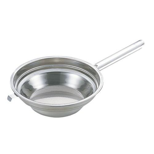 調理小物 厨房用品 段付油こし 片手ハンドル パンチ網仕様 26cm 寸法 F295 X H80mm 製菓用こし器 Prodome Nl