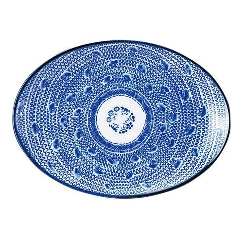 楕円皿 中華食器 / タイスキ 7″プラター 寸法: L-19 S-13.7 H-1.8cm