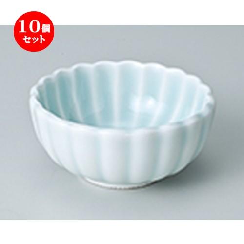 10個セット 珍味特選 青白磁菊型珍味 ［ 6.5 x 3cm ］ 【 料亭 旅館 和食器 飲食店 業務用 】