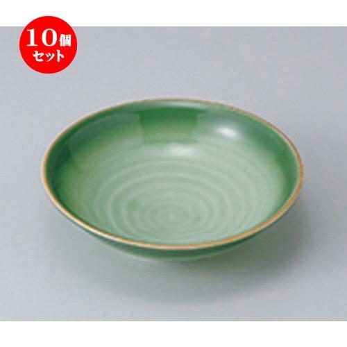 10個セット 向付 緑彩向付 ［ 15.7 x 4.3cm ］ 【 料亭 旅館 和食器 飲食店 業務用 】