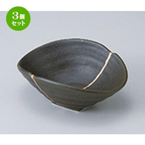3個セット 中鉢 和食器 / 黒伊賀金線小鉢 寸法：14.8 x 11.3 x 6.4cm | 中鉢 和食器 洋食器 おしゃれ 業務用