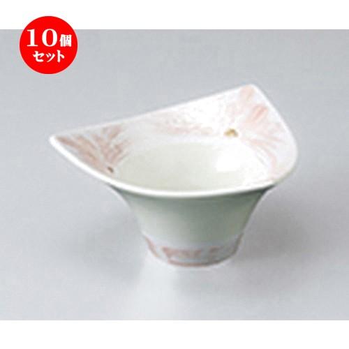 10個セット 小鉢 ピンクラスター三方高台小鉢 ［ 11 x 11 x 5.5cm ］  | 小鉢 和食器 洋食器 おしゃれ 業務用