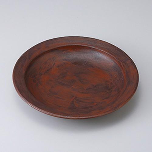 和風パスタ皿 洋食器 / 根来 リム付大盛り皿 寸法:26.2 x 4.2cm