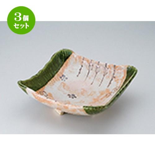 3個仕かける 盛込鉢 和食器 / 織部10.0角鉢 大きさ：24.2 x 23 x 9.1糎 | 盛鉢 和食器 洋食器 格好のいい 御勤め用