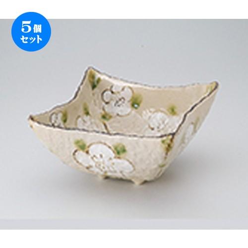 5個仕掛ける多用鉢 透かし彫り花6.5角深鉢 ［ 20 x 20 x 11珊 ］ | 中鉢 和食器 洋食器 かっこ良い 御役目用 皿-食器