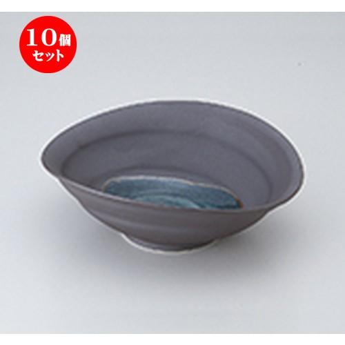 10個仕掛ける 多用鉢 錆黒たわみ大鉢 ［ 22 x 18.5 x 7.4珊 ］ 【 小料理屋 はたご屋 和食器 飲食店 御役目用 】 食器、グラス、カトラリー-キッチン、日用品、文具