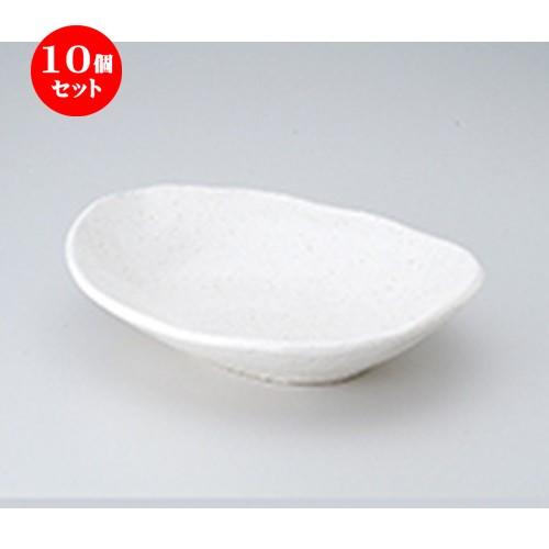 10個仕かける 多用鉢 斑点模様粉引楕円盛鉢 ［ 24 x 18.5 x 6糎 ］ 【 食べ物屋 はたご屋 和食器 飲食店 御勤め用 】