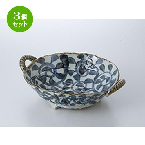 3個仕掛ける 盛込鉢 和食器 / タコ唐草両手付鉢 大きさ：30.5 x 26 x 8珊 | 盛鉢 和食器 洋食器 かっこ良い 御役目用 キッチン、日用品、文具-食器-皿
