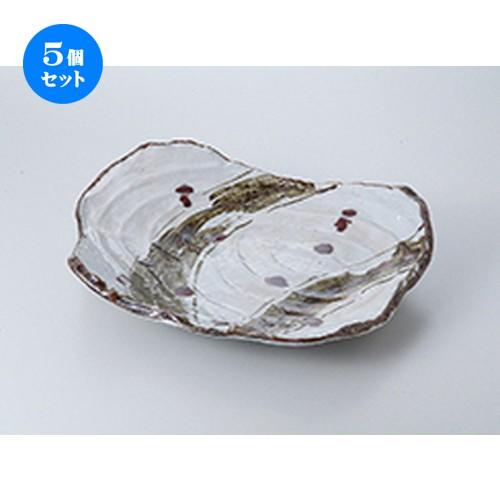 5個仕掛ける盛込皿 錆絵辰砂渦彫11.0盛込皿 ［ 35 x 27 x 7珊 ］ | 盛皿 お皿 和食器 洋食器 かっこ良い 御役目用 皿-食器、グラス、カトラリー