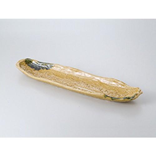 盛込皿 和食器 / 黄瀬戸楕円皿 寸法:46 x 11.3 x 3cm