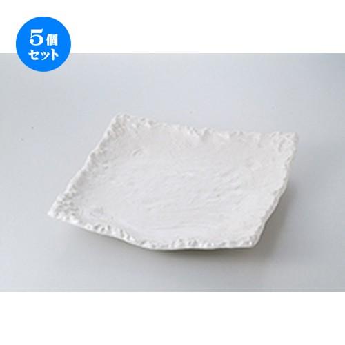 5個セット萬古焼盛込皿 白釉四ツ足10.0正角皿 ［ 30.5 x 30.5 x 5.5cm ］ | 盛皿 大皿 和食器 洋食器 おしゃれ 業務用
