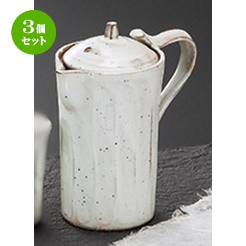 3個仕掛ける 酒器特選 和食器 / 粉引面取冷酒器 大きさ：6.8 x 13珊 ・ 200竓 コップ、グラス-コップ、グラス、酒器
