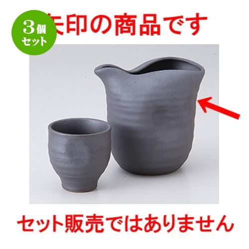 3個セット 酒器 和食器 / 鉄黒2.0冷酒器 寸法：11.5 x 10.5cm ・ 450cc