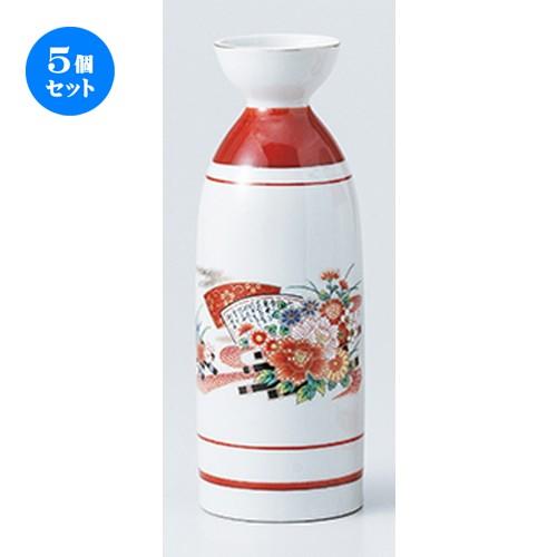 5個セット酒器 花イカダ3号徳利 ［ 6.9 x 19cm ・ 450cc ］ 【 料亭 旅館 居酒屋 和食器 飲食店 業務用 】