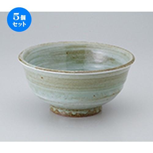 5個セット丼 白化粧6.3反深丼 ［ 19.2 x 9.5cm ］ 【 料亭 旅館 定食屋 和食器 飲食店 業務用 】