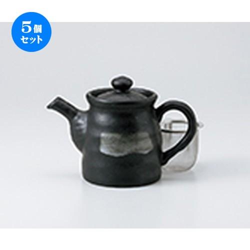 5個セット ポット 白刷毛目ポット ［ 10 x 12.5cm ・ 550cc ］