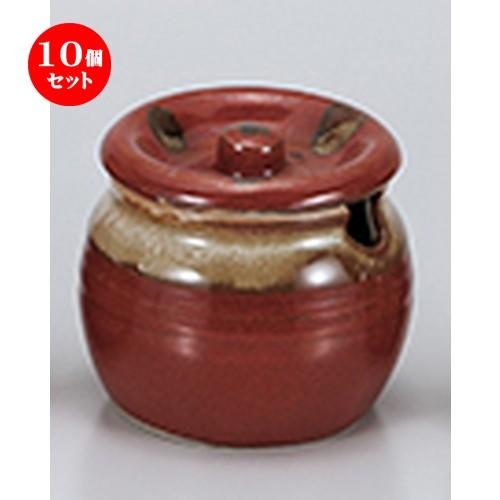 10個仕掛ける 卓上小物 赤白流1.0口切蓋物 ［ 8 x 6.8珊 ］ 【 小料理屋 はたご屋 赤ちょうちん 和食器 飲食店 御役目用 】 食器、グラス、カトラリー-その他食器、カトラリー-キッチン、日用品、文具