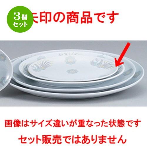 3個セット 中華オープン 中華食器 / 北京中華 玉渕10吋メタプラター 寸法：26.2 x 18.2 x 2.8cm