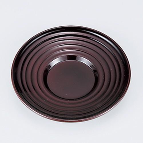 和食器 / 溜 段付茶托 （5枚組） 寸法:φ12 x 1.2cm : せともの本舗