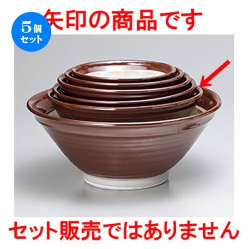 5個仕かける掏摸鉢 駄知摺り鉢13.0 ［ 40.5 x 17.3糎 ］ 【 食べ物屋 はたご屋 和食器 飲食店 御勤め用 】