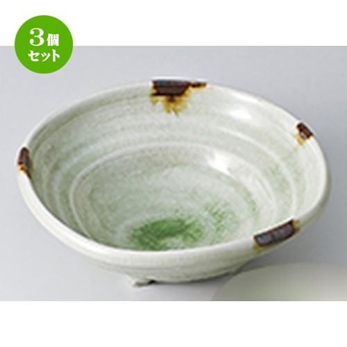 3個仕かける 刺身 和食器 / 笹みどり四ツ足四角鉢 大きさ：16.5 x 6糎