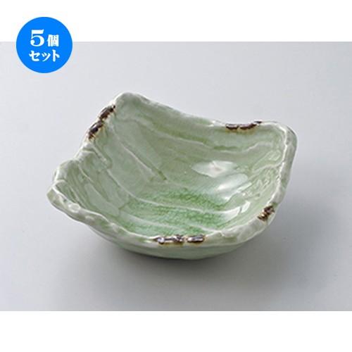 5個仕掛ける 中鉢 笹みどり荒ソギ14珊小鉢 ［ 14 x 14 x 5珊 ］ | 中鉢 和食器 洋食器 かっこ良い 御役目用 食器、グラス、カトラリー-皿-食器