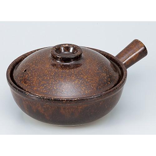耐熱 洋食器 / アメ唐津片手鍋大 寸法:25.5 x 18.9 x 7cm