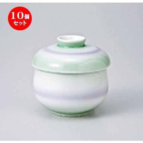10個セット 蒸碗 腰丸形蒸碗（中）二色吹（117-12） ［ 7.5 x 7.9cm ・ 170cc ］