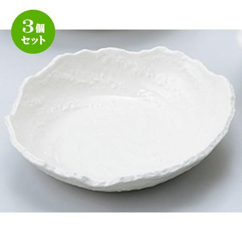 3個セット 萬古焼盛込皿 和食器 / 白釉 8.0鉢 寸法：22 x 24 x 5.5cm | 盛皿 大皿 和食器 洋食器 おしゃれ 業務用