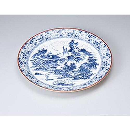 萬古焼盛込皿 和食器 / 新古木山水13.0皿 寸法:42 x 42 x 5.5cm | 盛皿 大皿 和食器 洋食器 おしゃれ 業務用